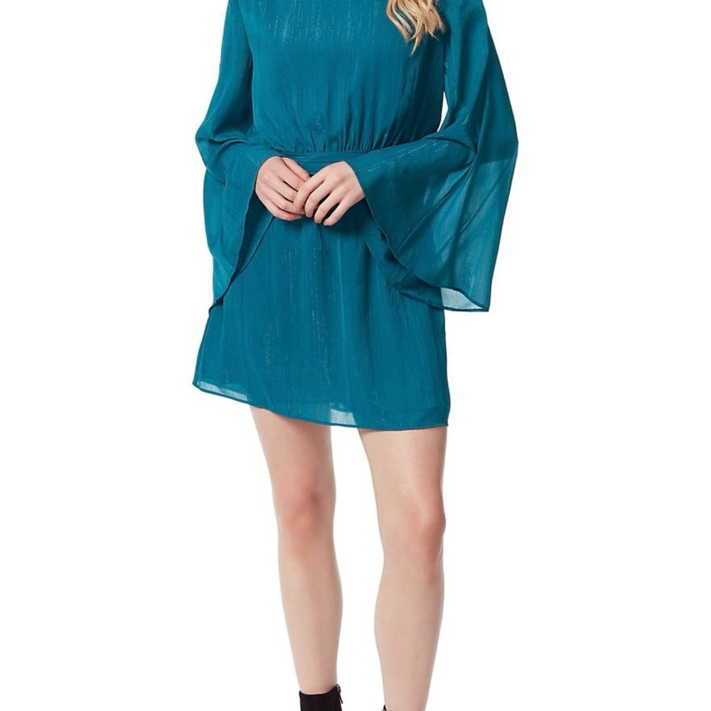 Jessica Simpson Ocean Depths “Amella” Dress, Teal, long sleeve, Small, NWT!